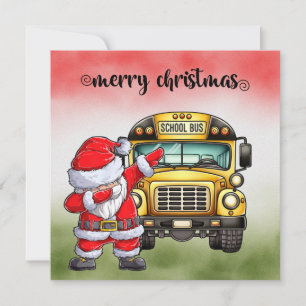 Cartes Pour Fêtes Annuelles Noël du bus scolaire pour chauffeur