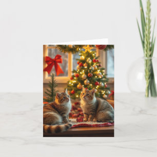 Cartes Pour Fêtes Annuelles Noël du chat