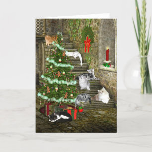 Cartes Pour Fêtes Annuelles Noël du chat
