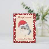 Cartes Pour Fêtes Annuelles Noël du chat (Debout devant)