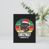 Cartes Pour Fêtes Annuelles Noël du chat (Debout devant)