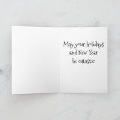 Cartes Pour Fêtes Annuelles Noël du chat chaton blanc (Intérieur)