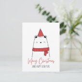 Cartes Pour Fêtes Annuelles Noël du chat drôle (Debout devant)