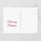 Cartes Pour Fêtes Annuelles Noël du chat drôle (Dos)