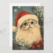 Cartes Pour Fêtes Annuelles Noël du chat perse (Devant / Derrière)