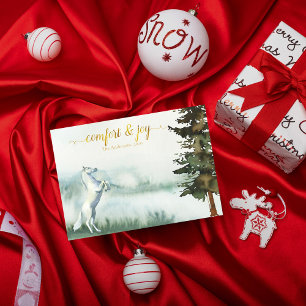 Cartes Pour Fêtes Annuelles Noël du Cheval Blanc Rustique