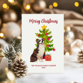 Cartes Pour Fêtes Annuelles Noël du chien berger australien