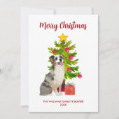 Cartes Pour Fêtes Annuelles Noël du chien berger australien (Devant)