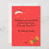 Cartes Pour Fêtes Annuelles Noël du chien de boxe (Dos)