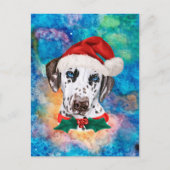 Cartes Pour Fêtes Annuelles Noël du chien de race dalmate (Devant)