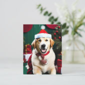 Cartes Pour Fêtes Annuelles Noël du chien du Labrador (Debout devant)