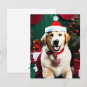 Cartes Pour Fêtes Annuelles Noël du chien du Labrador (Devant / Derrière)