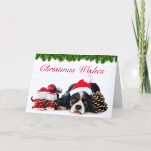 Cartes Pour Fêtes Annuelles Noël du chien espagnol Cavalier King Charles