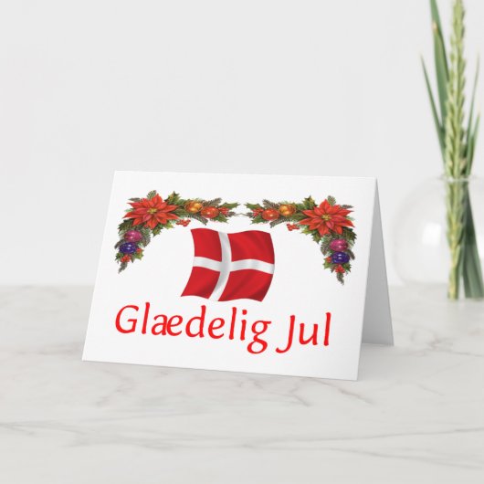 Cartes Pour Fêtes Annuelles Noël du Danemark (Devant)