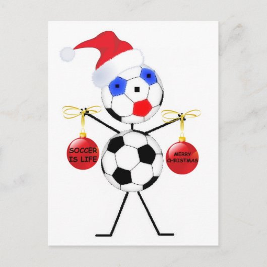 Cartes Pour Fêtes Annuelles Noël du football (Devant)