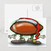 Cartes Pour Fêtes Annuelles Noël du football (Devant / Derrière)