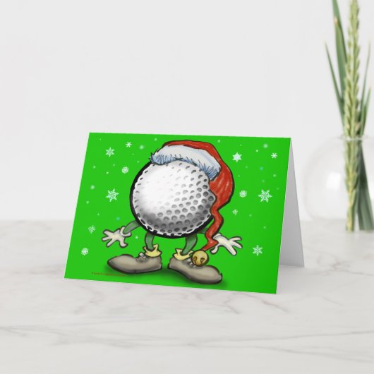 Cartes Pour Fêtes Annuelles Noël du golf (Devant)