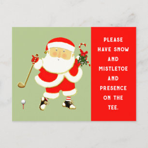 Cartes Pour Fêtes Annuelles Noël du golf