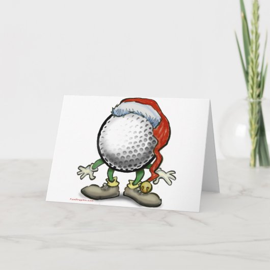 Cartes Pour Fêtes Annuelles Noël du golf (Devant)