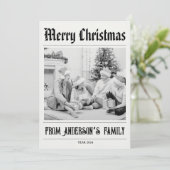 Cartes Pour Fêtes Annuelles Noël du journal unique (Debout devant)