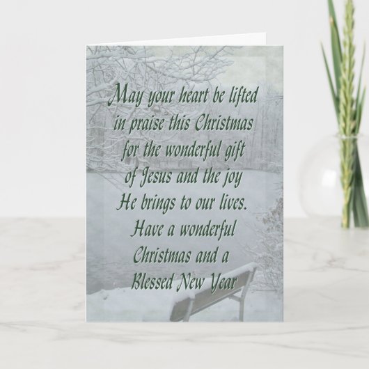 Cartes Pour Fêtes Annuelles Noël du lac pittoresque (Devant)