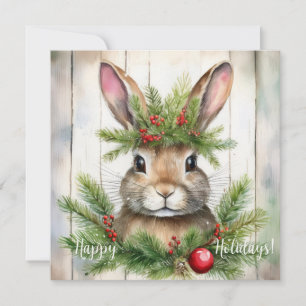Cartes Pour Fêtes Annuelles Noël du lapin festif