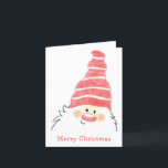 Cartes Pour Fêtes Annuelles Noël du Père Noël Gnome<br><div class="desc">Carte de Noël mignonne avec un gnome Santa Claus dessiné à la main avec le salut "Joyeux Noël". Utilisez le modèle pour ajouter votre message personnalisé en rouge à l'intérieur. Cette carte de Noël non photo est idéale pour toute personne qui veut une carte de voeux de vacances sans photos....</div>