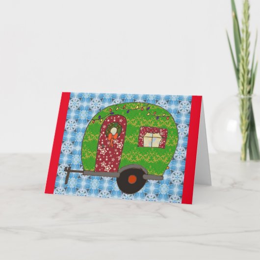 Cartes Pour Fêtes Annuelles Noël du petit camping (Devant)