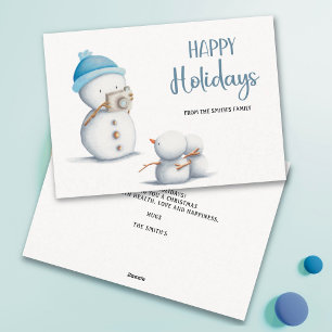 Cartes Pour Fêtes Annuelles Noël du photographe Snowman
