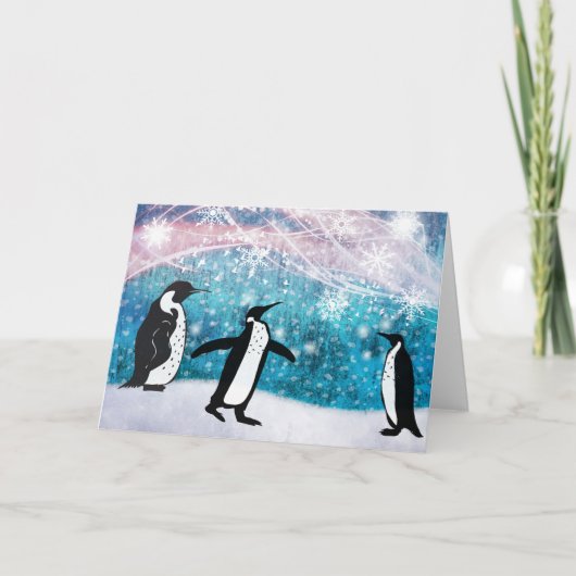 Cartes Pour Fêtes Annuelles noël du pingouin (Devant)