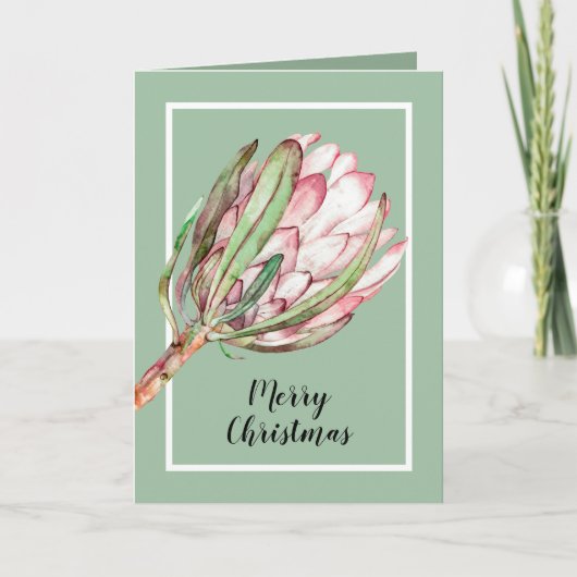 Cartes Pour Fêtes Annuelles Noël du protea tropical (Devant)