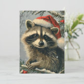 Cartes Pour Fêtes Annuelles Noël du Raccoon (Debout devant)