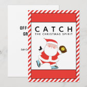 Cartes Pour Fêtes Annuelles Noël du softball (Devant / Derrière)