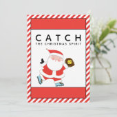 Cartes Pour Fêtes Annuelles Noël du softball (Debout devant)