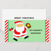 Cartes Pour Fêtes Annuelles Noël du softball (Devant / Derrière)