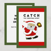 Cartes Pour Fêtes Annuelles Noël du softball (Devant / Derrière)