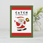 Cartes Pour Fêtes Annuelles Noël du softball (Debout devant)