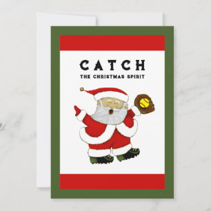 Cartes Pour Fêtes Annuelles Noël du softball