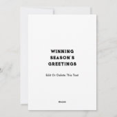 Cartes Pour Fêtes Annuelles Noël du softball (Dos)