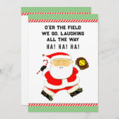 Cartes Pour Fêtes Annuelles Noël du softball (Devant / Derrière)