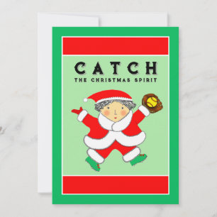 Cartes Pour Fêtes Annuelles Noël du softball