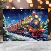 Cartes Pour Fêtes Annuelles Noël du train festif