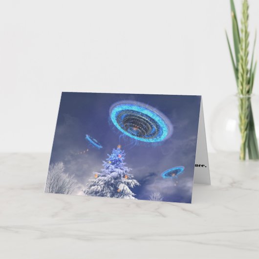 Cartes Pour Fêtes Annuelles Noël d'UFO (Devant)
