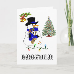 Cartes Pour Fêtes Annuelles Noël d'un bonhomme de neige