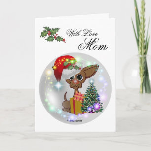 Cartes Pour Fêtes Annuelles Noël d'un chien mousseline