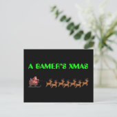Cartes Pour Fêtes Annuelles Noël d'un Gamer (Debout devant)