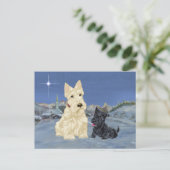 Cartes Pour Fêtes Annuelles Noël écossais et tasse (Debout devant)