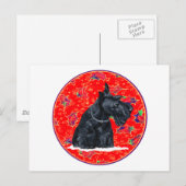 Cartes Pour Fêtes Annuelles Noël écossais Terrier (Devant / Derrière)