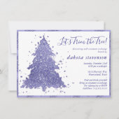 Cartes Pour Fêtes Annuelles Noël élégant | Découpage de l'arbre mauve de charm (Devant)