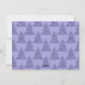 Cartes Pour Fêtes Annuelles Noël élégant | Découpage de l'arbre mauve de charm (Dos)